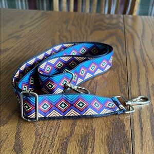 Colorful Geometric Bag Guitar Strap - Blue, purple,yellow ,red, black. GUC